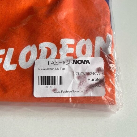 Fashion Nova - Ladies, Nickelodeon LS Top - Purple. Size: XL. NIB - Picture 4 of 10